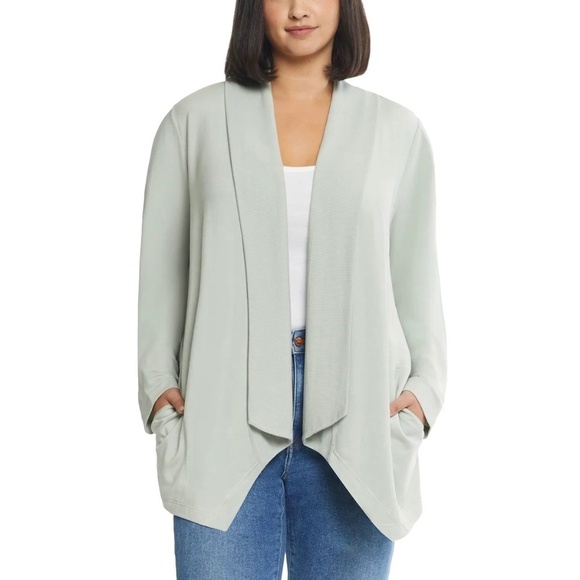 Max & Mia Sweaters - Max & Mia Ladies' Lightweight Drape Cardigan, Light Green, XXL NWT